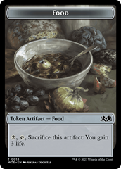 Human // Food (0013) Double-Sided Token [Wilds of Eldraine Tokens] | Rook's Games and More