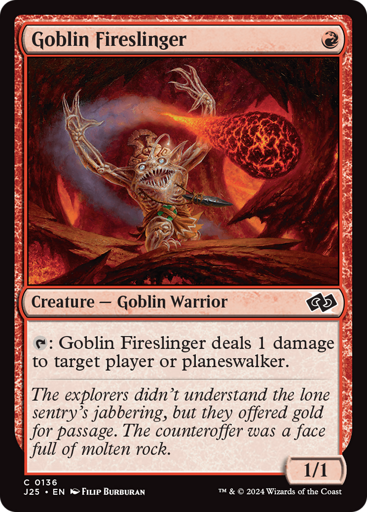 Goblin Fireslinger [Foundations Jumpstart] | Rook's Games and More