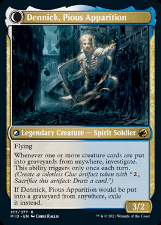 Dennick, Pious Apprentice // Dennick, Pious Apparition [Innistrad: Midnight Hunt] | Rook's Games and More