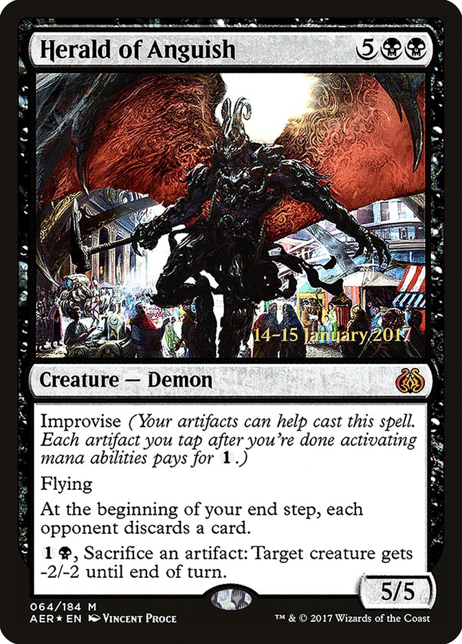 Herald of Anguish [Aether Revolt Prerelease Promos] | Rook's Games and More