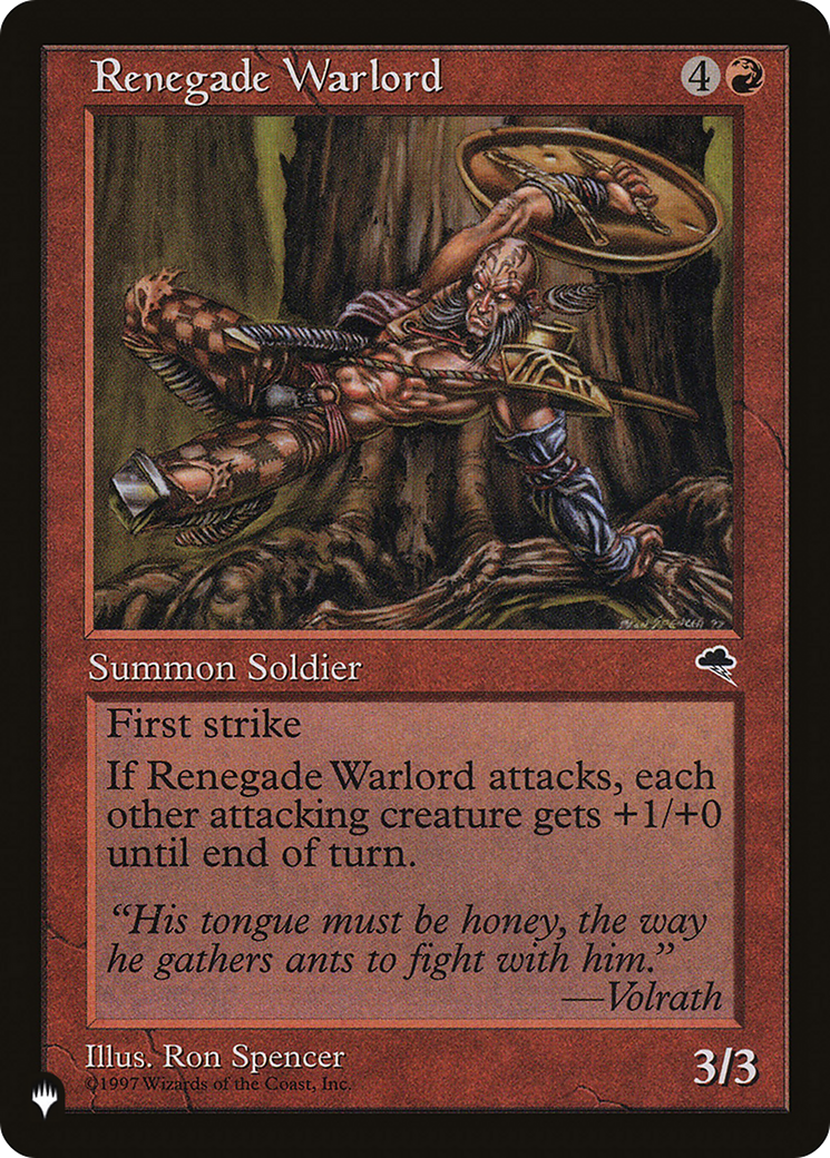 Renegade Warlord [The List] | Rook's Games and More