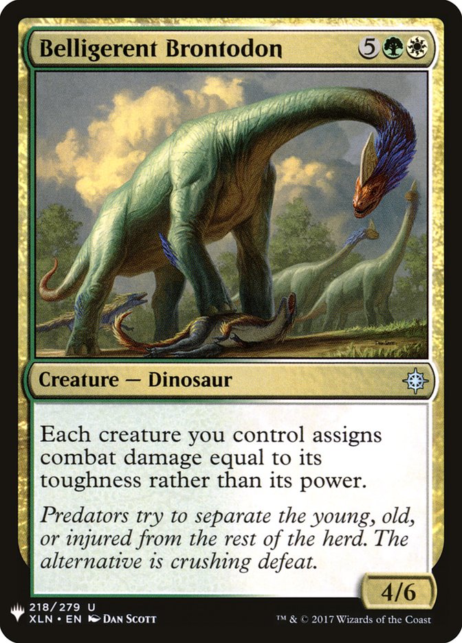 Belligerent Brontodon [Mystery Booster] | Rook's Games and More