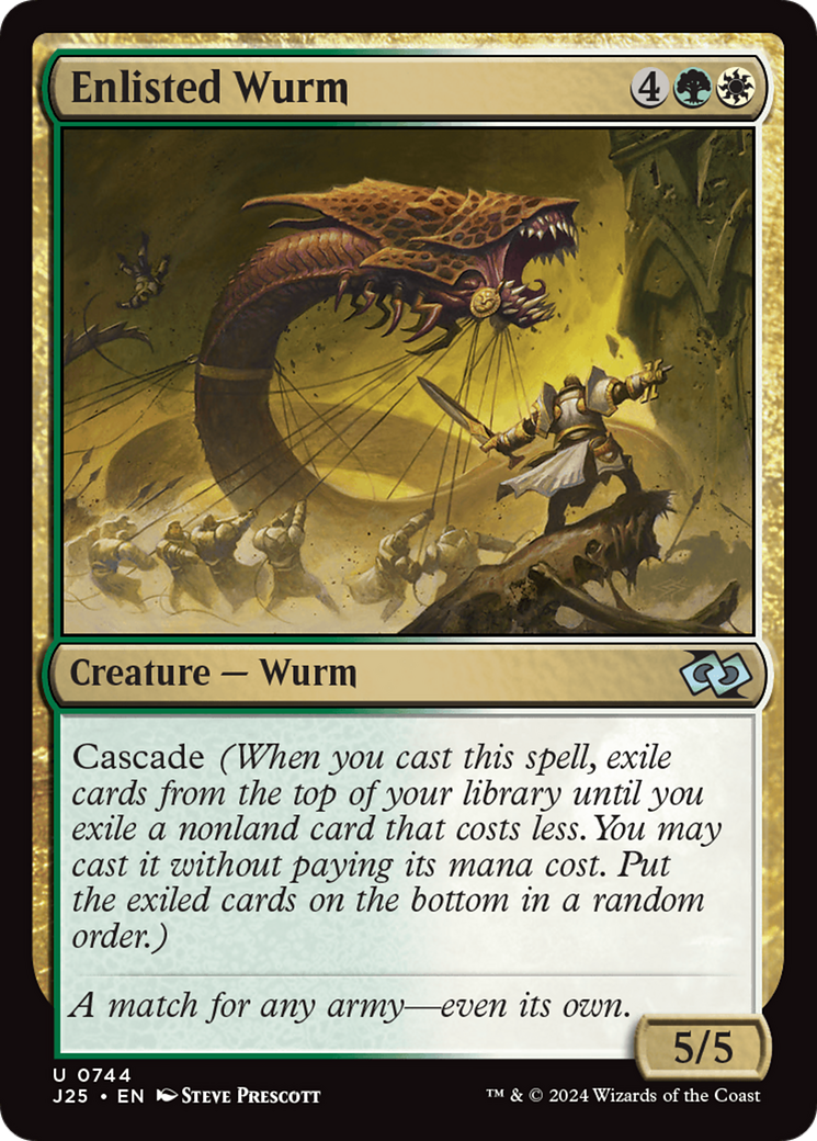 Enlisted Wurm [Foundations Jumpstart] | Rook's Games and More