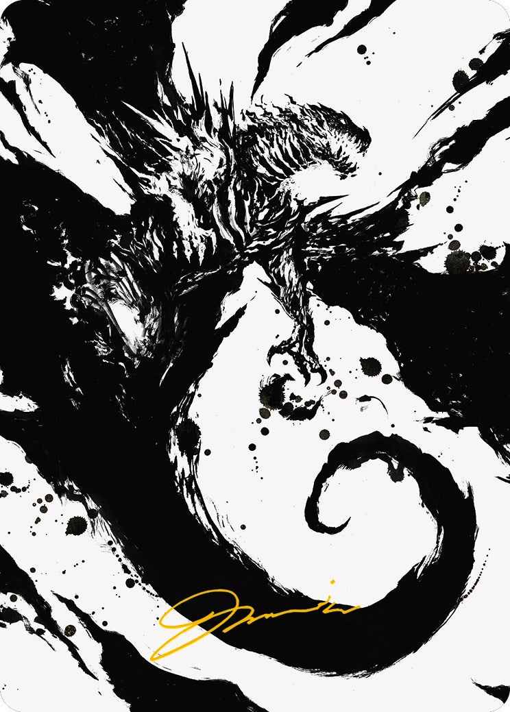 Capricious Hellraiser Art Card (Gold-Stamped Signature) [Phyrexia: All Will Be One Art Series] | Rook's Games and More