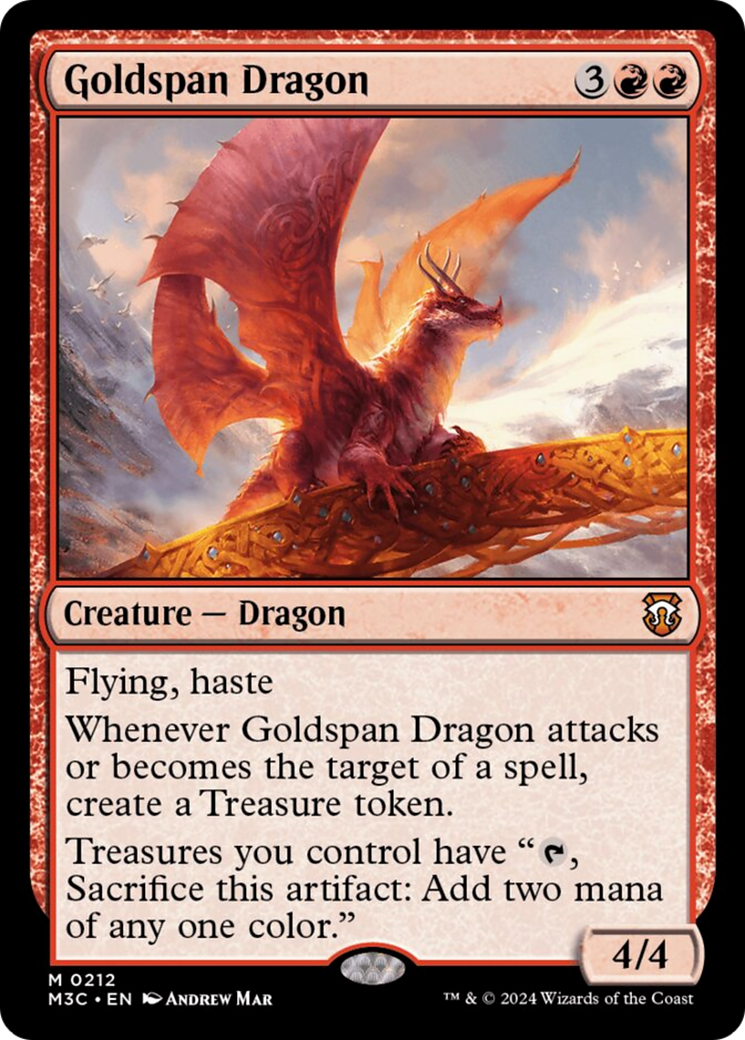 Goldspan Dragon (Ripple Foil) [Modern Horizons 3 Commander] | Rook's Games and More