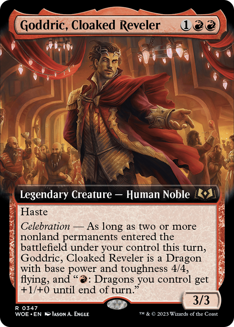 Goddric, Cloaked Reveler (Extended Art) [Wilds of Eldraine] | Rook's Games and More