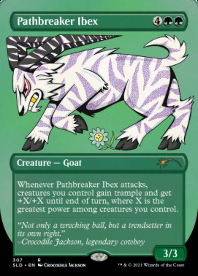 Pathbreaker Ibex (Borderless) (Foil Etched) [Secret Lair Drop Series] | Rook's Games and More