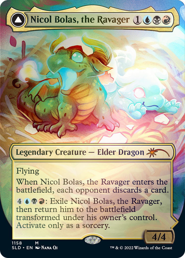 Nicol Bolas, the Ravager // Nicol Bolas, the Arisen (Borderless) [Secret Lair: From Cute to Brute] | Rook's Games and More