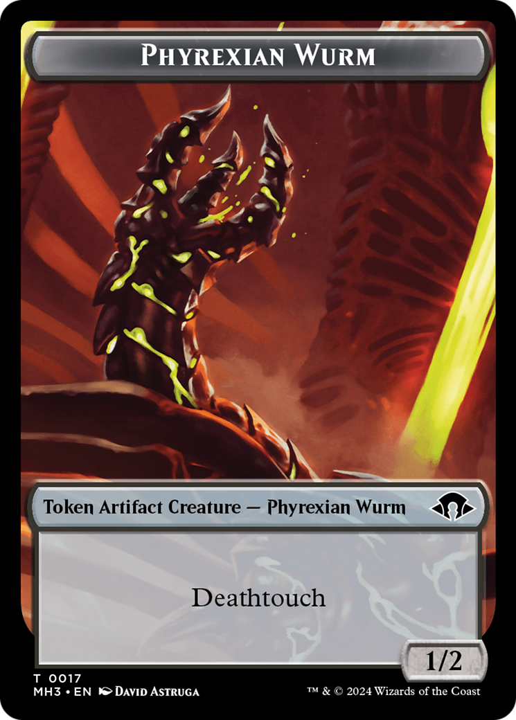 Servo // Phyrexian Wurm (0017) Double-Sided Token [Modern Horizons 3 Tokens] | Rook's Games and More