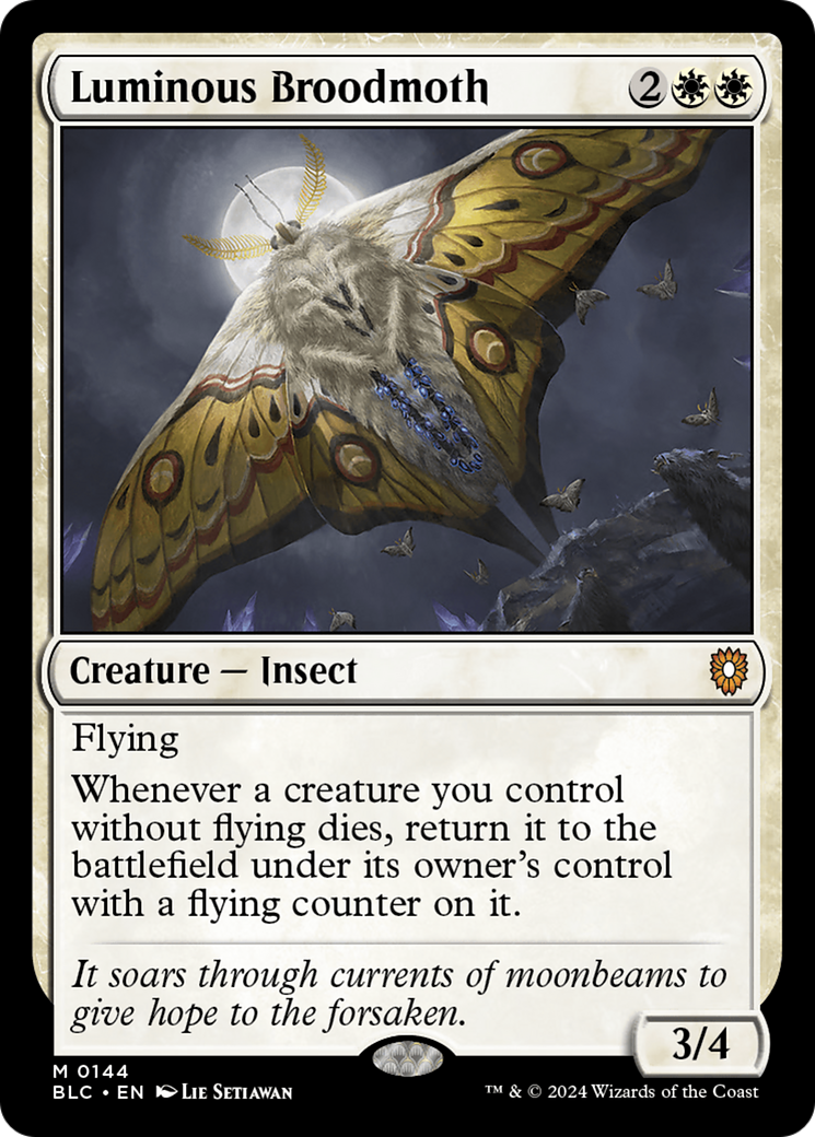 Luminous Broodmoth [Bloomburrow Commander] | Rook's Games and More