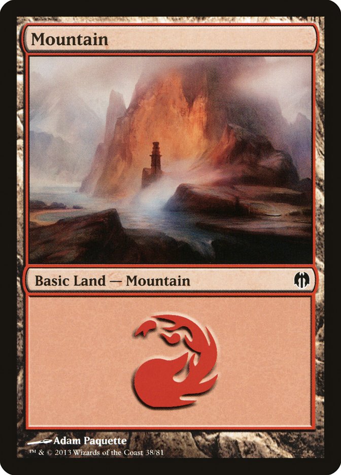 Mountain (38) [Duel Decks: Heroes vs. Monsters] | Rook's Games and More
