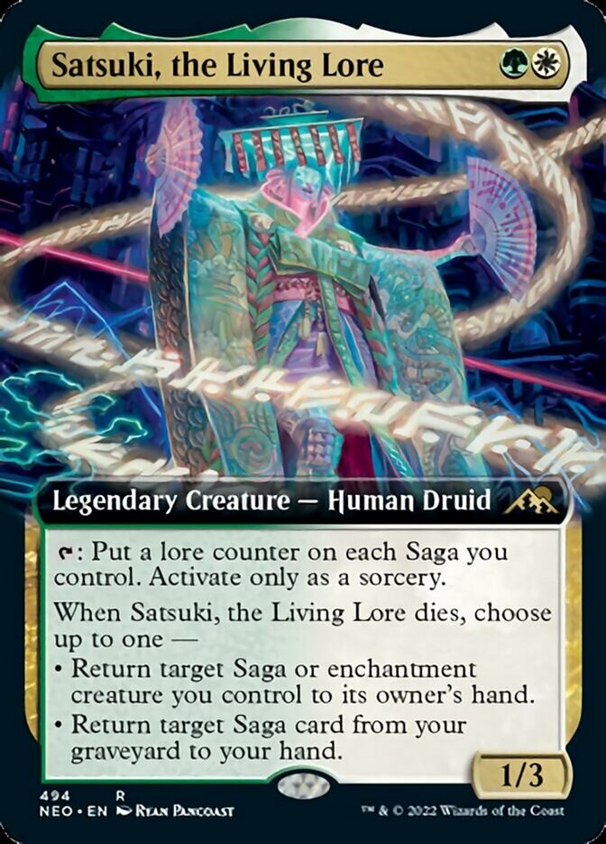 Satsuki, the Living Lore (Extended Art) [Kamigawa: Neon Dynasty] | Rook's Games and More