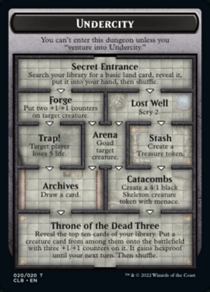 The Initiative // Undercity Double-Sided Token [Commander Legends: Bat Rook's Games and More The Initiative // Undercity Double-Sided Token [Commander Legends: Bat Rook's Games and More