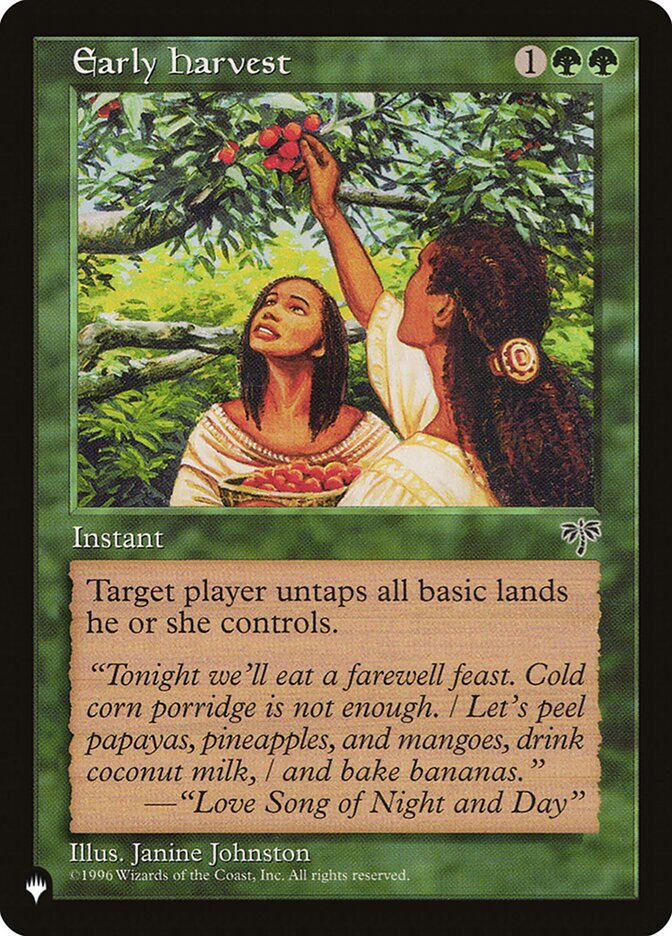 Early Harvest [The List] | Rook's Games and More