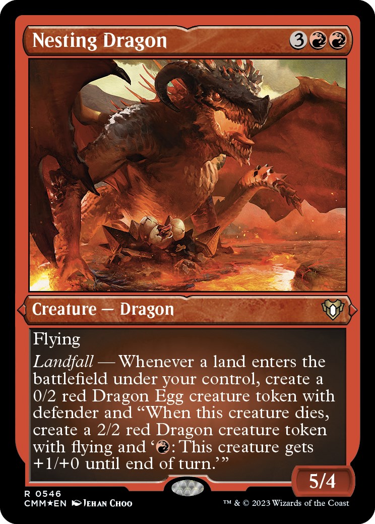 Nesting Dragon (Foil Etched) [Commander Masters] | Rook's Games and More