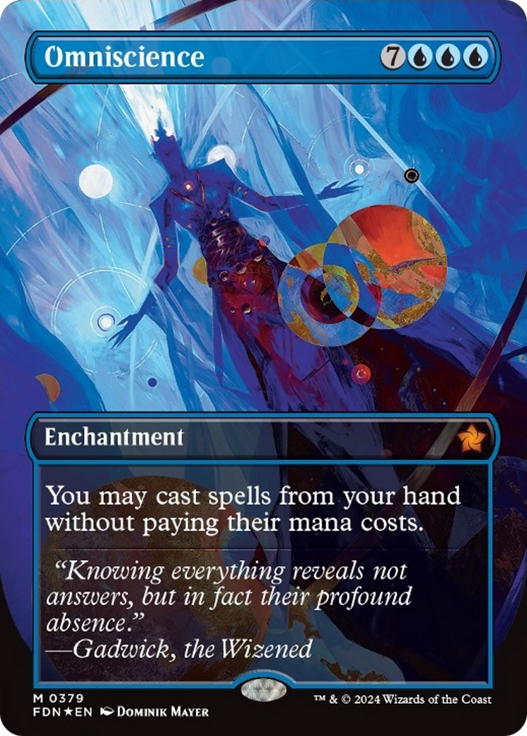 Omniscience (Borderless Mana Foil) [Foundations] | Rook's Games and More