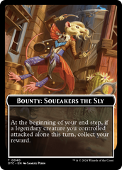 Bounty: Squeakers the Sly // Bounty Rules Double-Sided Token [Outlaws of Thunder Junction Commander Tokens] | Rook's Games and More