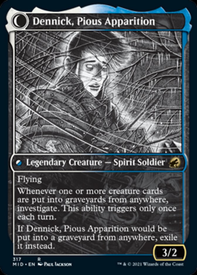 Dennick, Pious Apprentice // Dennick, Pious Apparition (Showcase Eternal Night) [Innistrad: Midnight Hunt] | Rook's Games and More