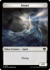 Spirit (0010) // Cat (0005) Double-Sided Token [Commander Masters Tokens] | Rook's Games and More