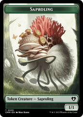 Saproling // Elf Druid Double-Sided Token [Commander Masters Tokens] | Rook's Games and More