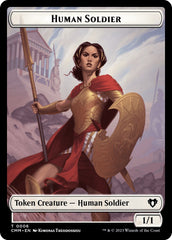 Human Soldier // Dragon (0021) Double-Sided Token [Commander Masters Tokens] | Rook's Games and More