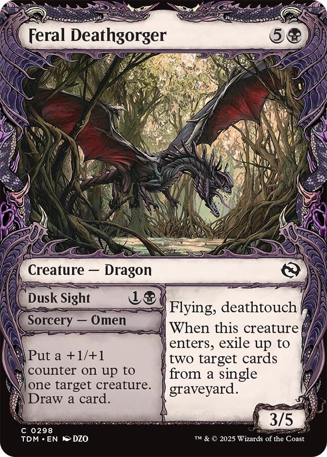 Feral Deathgorger (Showcase) [Tarkir: Dragonstorm] | Rook's Games and More