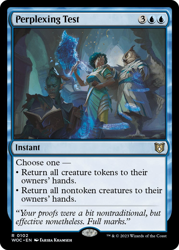 Perplexing Test [Wilds of Eldraine Commander] | Rook's Games and More