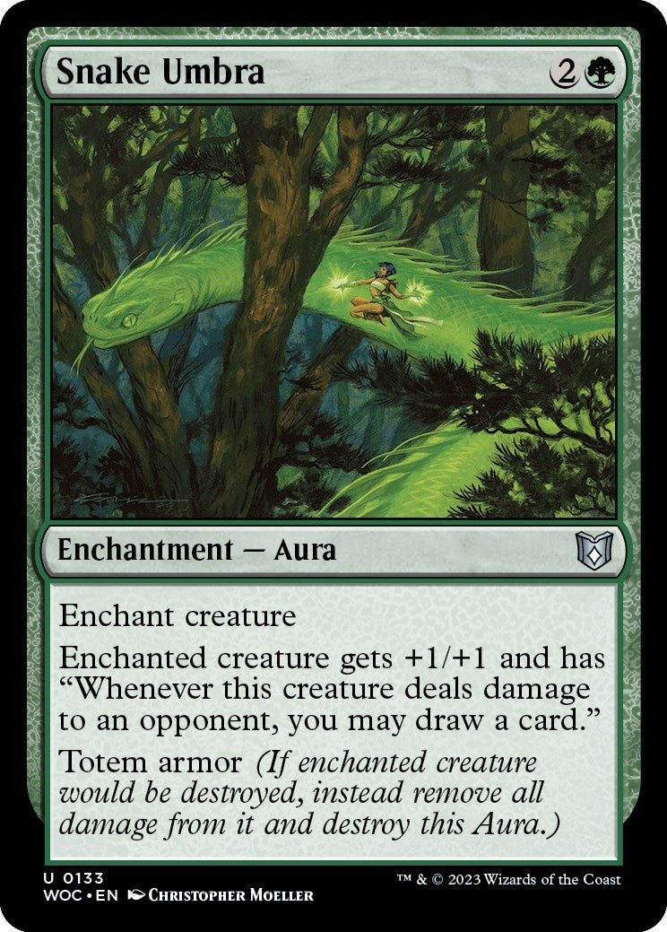 Snake Umbra [Wilds of Eldraine Commander] | Rook's Games and More