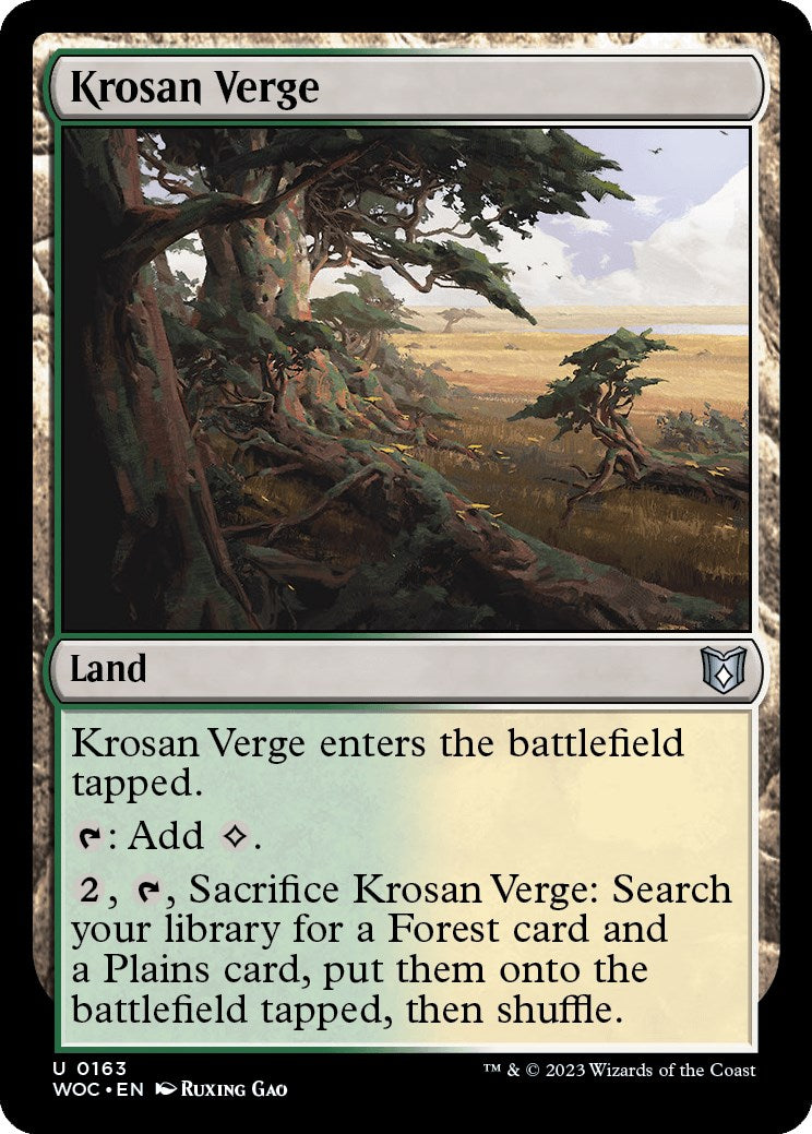 Krosan Verge [Wilds of Eldraine Commander] | Rook's Games and More
