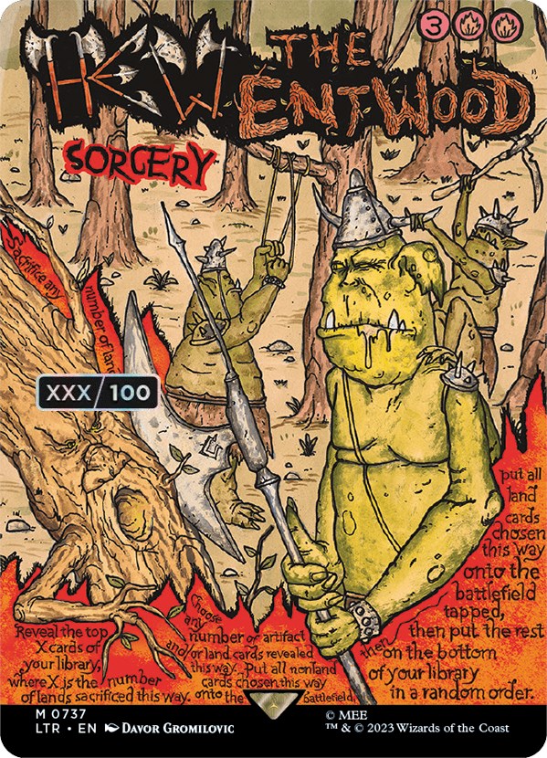 Hew the Entwood (Borderless Poster) (Serialized) [The Lord of the Rings: Tales of Middle-Earth] | Rook's Games and More