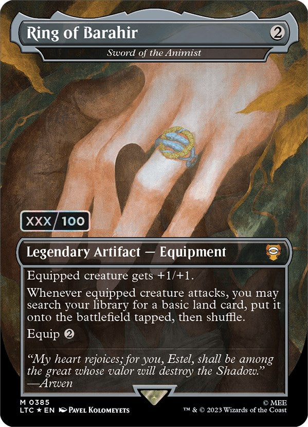 Ring of Barahir - Sword of the Animist (Serialized) [The Lord of the Rings: Tales of Middle-Earth Commander] | Rook's Games and More