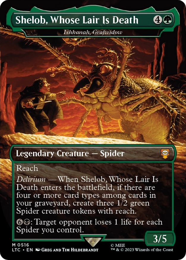 Shelob, Whose Lair Is Death - Ishkanah, Grafwidow (Borderless) [The Lord of the Rings: Tales of Middle-Earth Commander] | Rook's Games and More