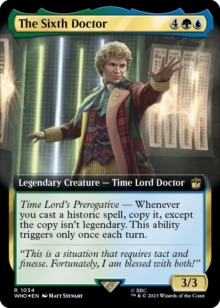 The Sixth Doctor (Extended Art) (Surge Foil) [Doctor Who] | Rook's Games and More