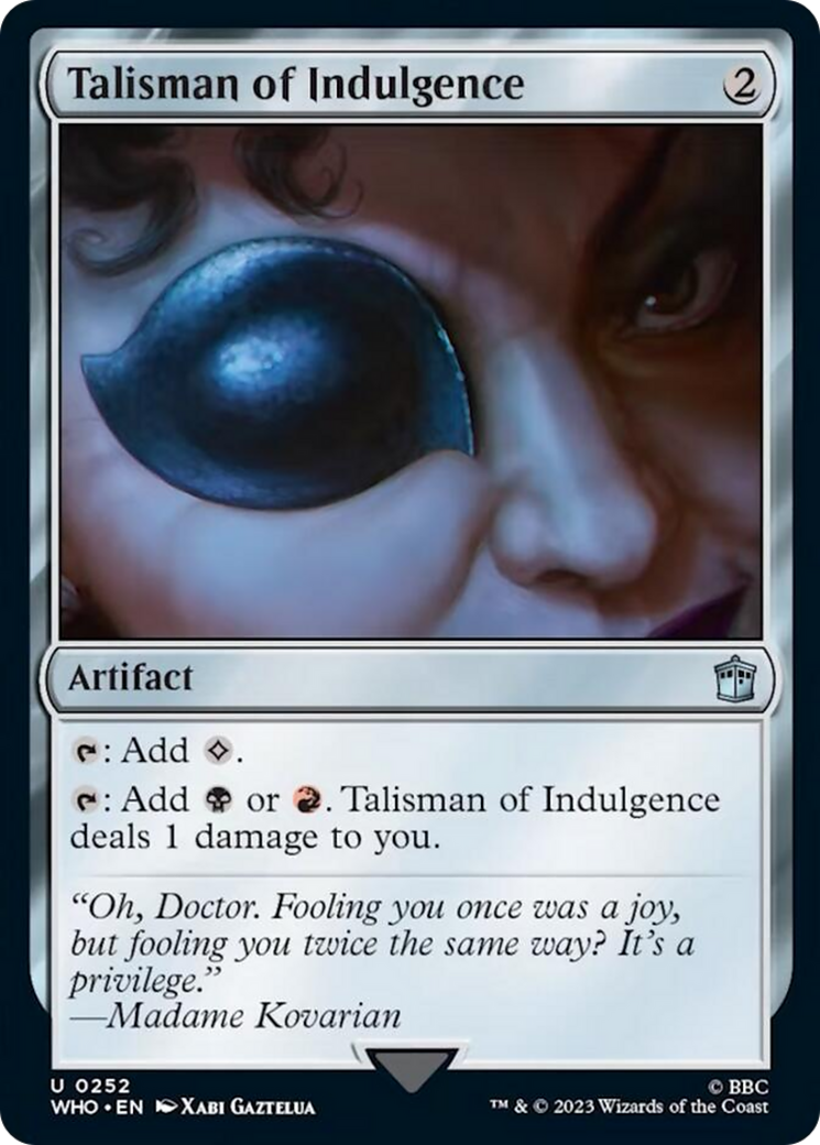 Talisman of Indulgence [Doctor Who] | Rook's Games and More