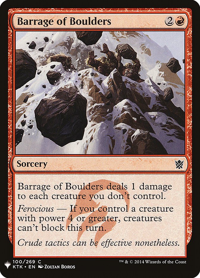 Barrage of Boulders [Mystery Booster] | Rook's Games and More