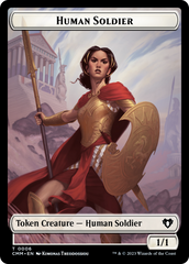 Human Soldier // Knight Double-Sided Token [Commander Masters Tokens] | Rook's Games and More