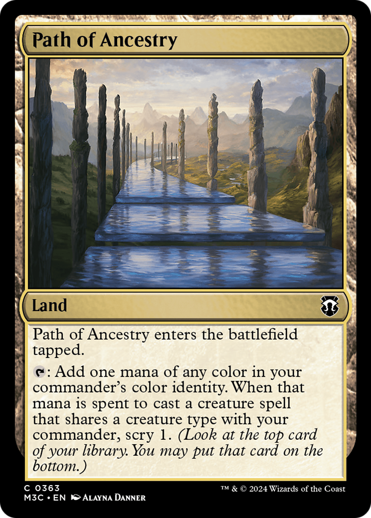 Path of Ancestry (Ripple Foil) [Modern Horizons 3 Commander] | Rook's Games and More