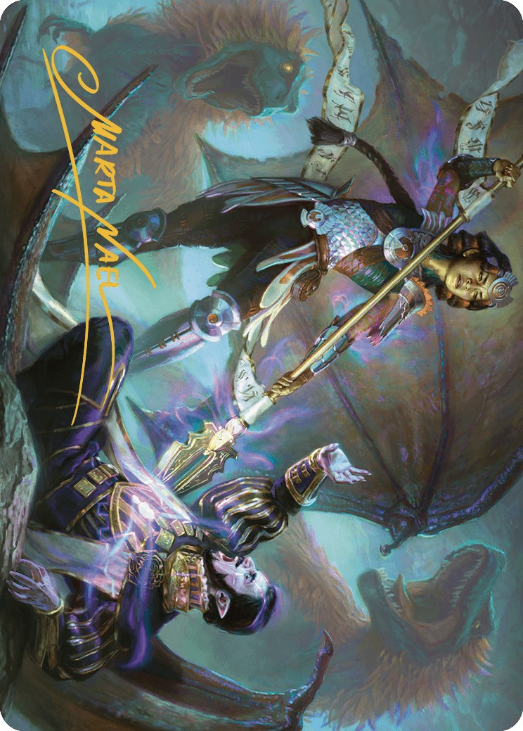 Huatli's Final Strike Art Card (Gold-Stamped Signature) [The Lost Caverns of Ixalan Art Series] | Rook's Games and More