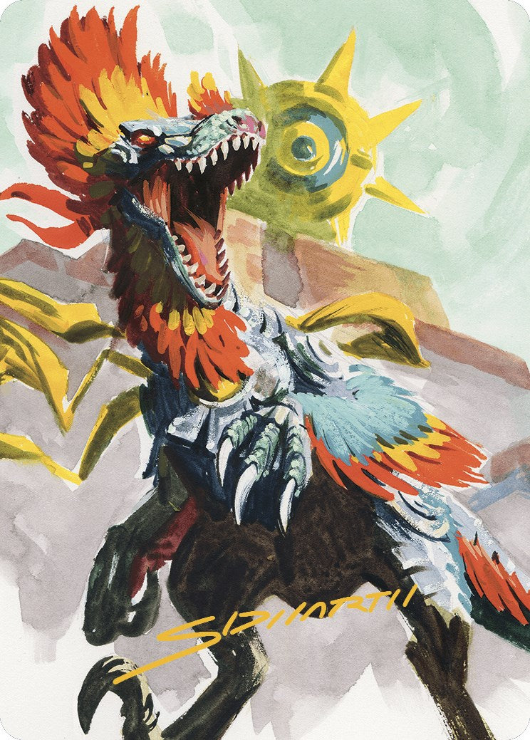 Pantlaza, Sun-Favored Art Card (Gold-Stamped Signature) [The Lost Caverns of Ixalan Art Series] | Rook's Games and More