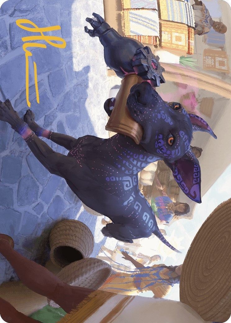 Mischievous Pup Art Card (Gold-Stamped Signature) [The Lost Caverns of Ixalan Art Series] | Rook's Games and More