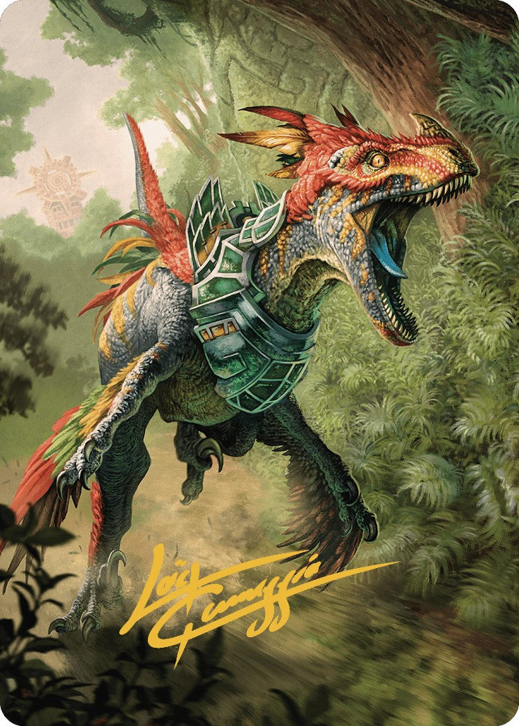 Dinosaur Token Art Card (Gold-Stamped Signature) [The Lost Caverns of Ixalan Art Series] | Rook's Games and More