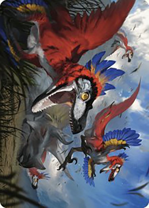 Wrathful Raptors Art Card [The Lost Caverns of Ixalan Art Series] | Rook's Games and More