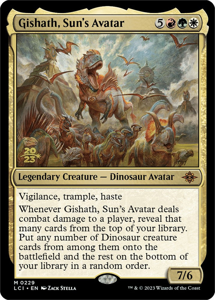 Gishath, Sun's Avatar (LCI) [The Lost Caverns of Ixalan Prerelease Cards] | Rook's Games and More