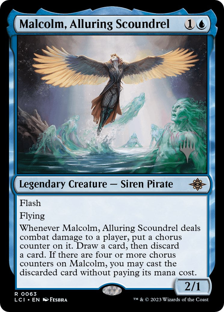 Malcolm, Alluring Scoundrel (Promo Pack) [The Lost Caverns of Ixalan Promos] | Rook's Games and More
