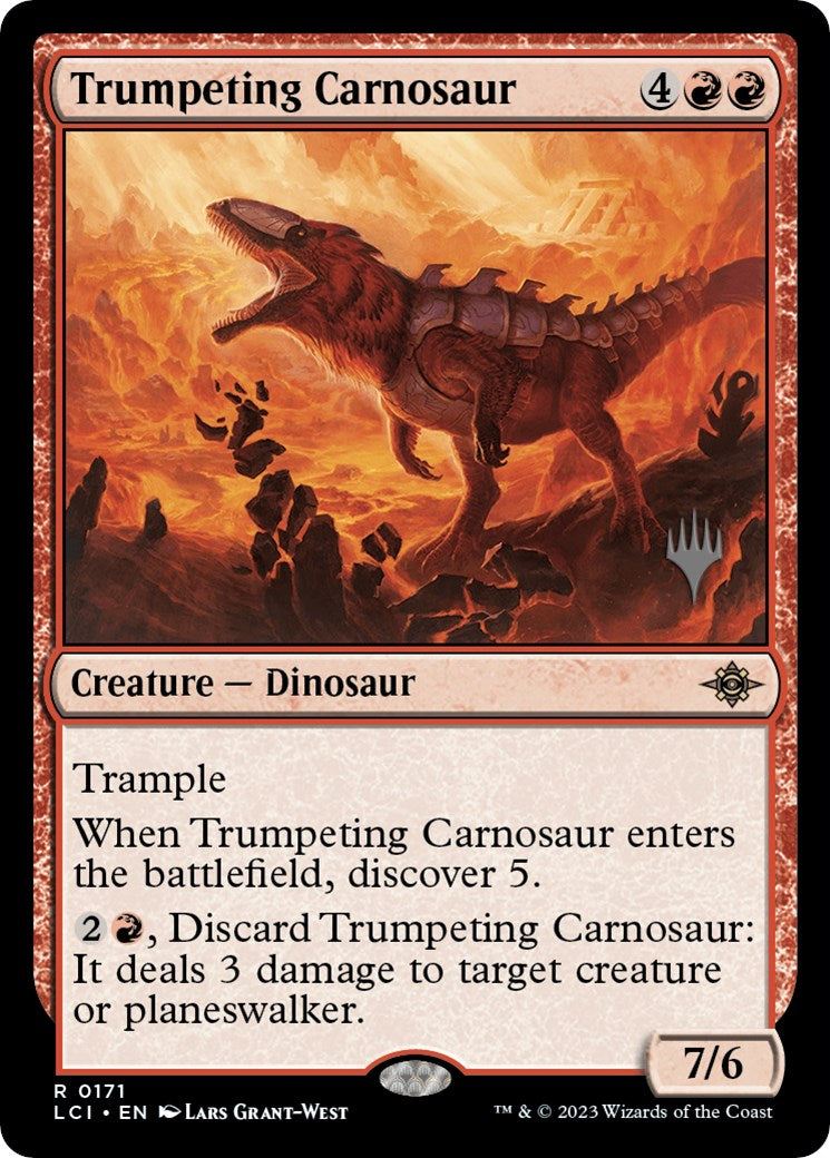 Trumpeting Carnosaur (Promo Pack) [The Lost Caverns of Ixalan Promos] | Rook's Games and More