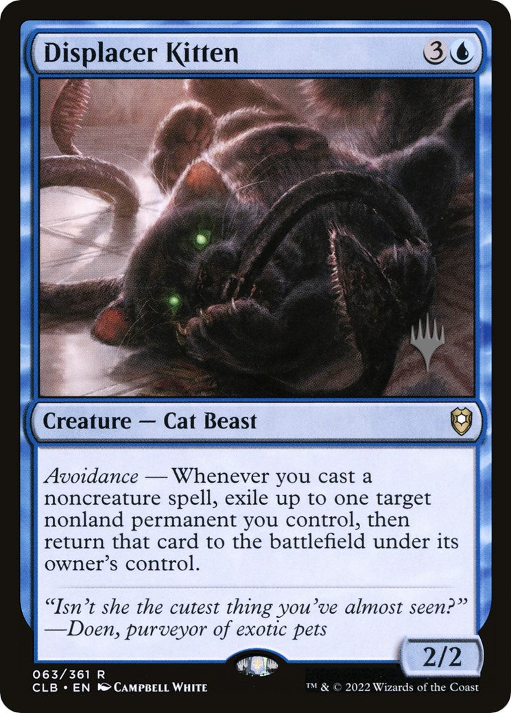 Displacer Kitten (Promo Pack) [Commander Legends: Battle for Baldur's Gate Promos] | Rook's Games and More