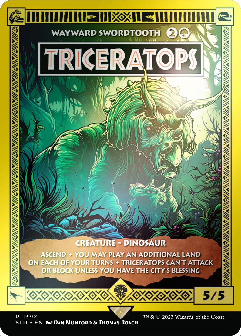 Triceratops - Wayward Swordtooth (Rainbow Foil) [Secret Lair Drop Series] | Rook's Games and More