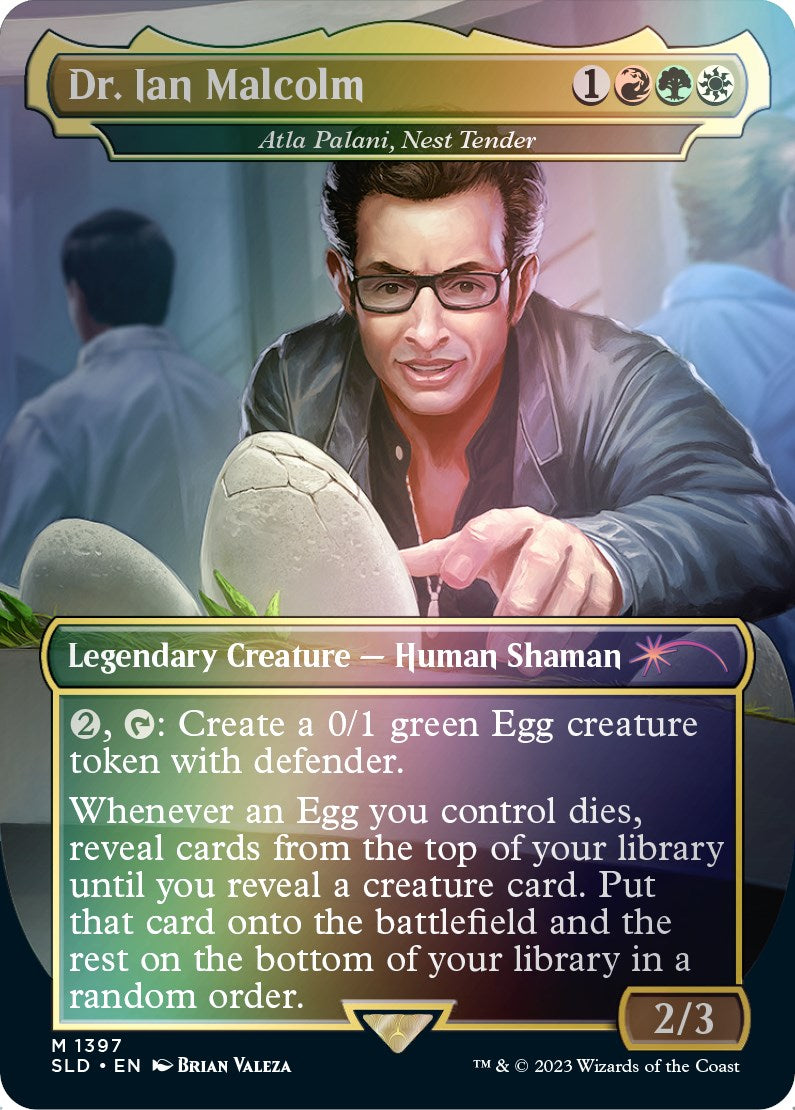 Dr. Ian Malcolm - Atla Palani, Nest Tender (Rainbow Foil) [Secret Lair Drop Series] | Rook's Games and More