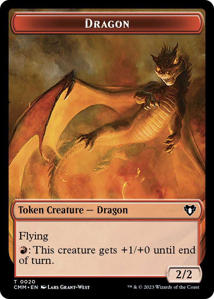 Dragon Token (20) [Commander Masters Tokens] | Rook's Games and More