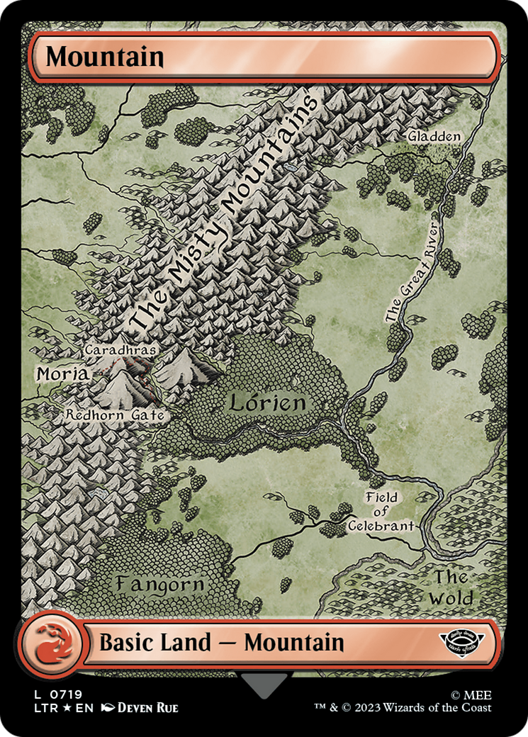 Mountain (719) (Surge Foil) [The Lord of the Rings: Tales of Middle-Earth] | Rook's Games and More